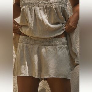 NWT Anthropologie Linen Micro Shorts